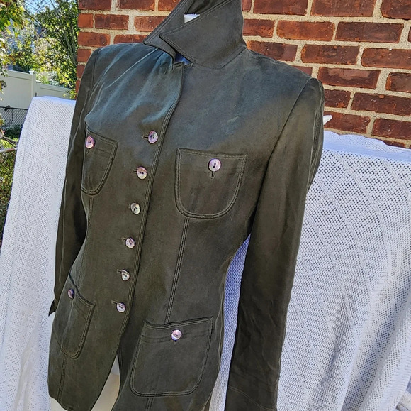 Dana Buchman Military Style vintage jacket 8 - Picture 2 of 14